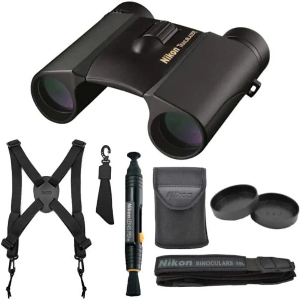 Nikon Trailblazer 10x25 ATB Binoculars with Binocular Harness  (3 Items)